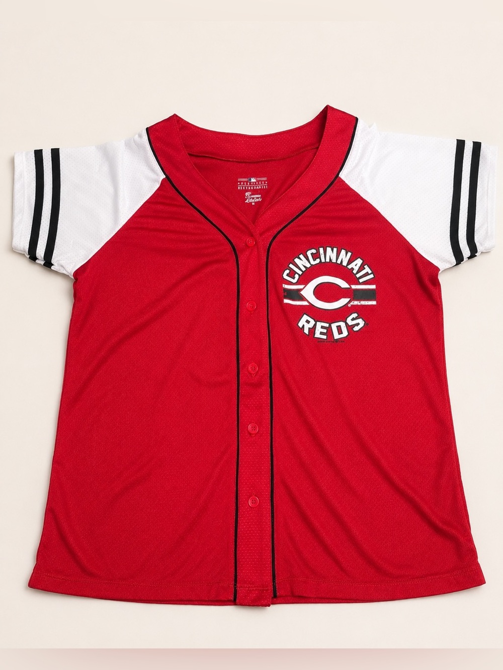 Cincinnati Reds Women’s Baseball Jersey Red White MLB Size M